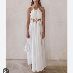CULT GAIA
Aphrodite Halter Cutout Silk Gown